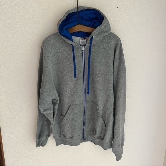 Vintage Jerzees Nublend 50/50 Zip Up Hoodie - Picture 1 of 7